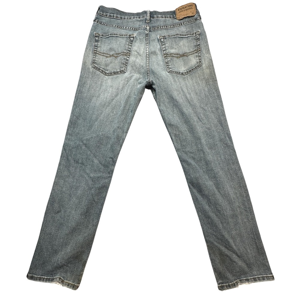 Levi Strauss Jeans Mens 32x32 (33x30) Light Wash S51 Straight Distressed Denim
